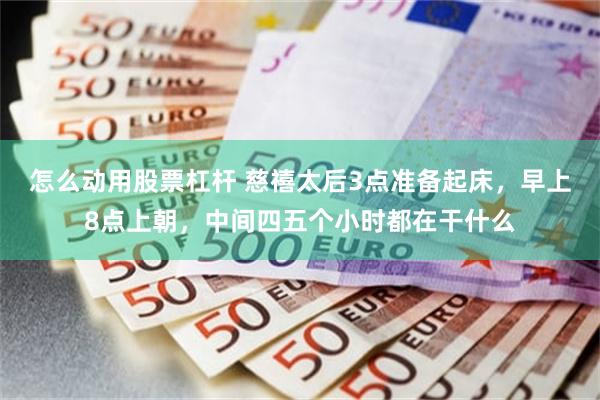 怎么动用股票杠杆 慈禧太后3点准备起床，早上8点上朝，中间四五个小时都在干什么